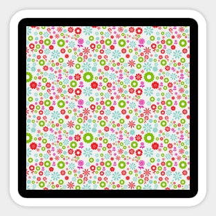 Flowers Spring Colors Pattern v3 Sticker